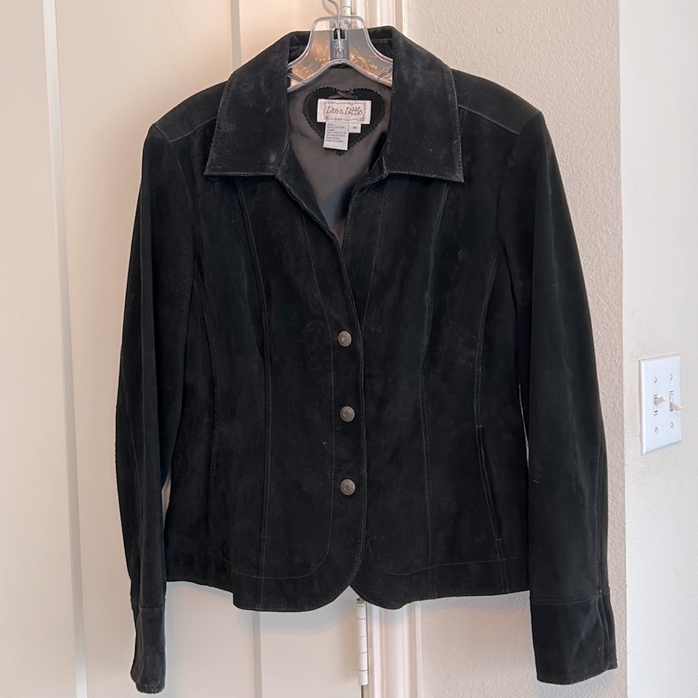 Black Suede Jacket. SUPER FAST SHIPPING